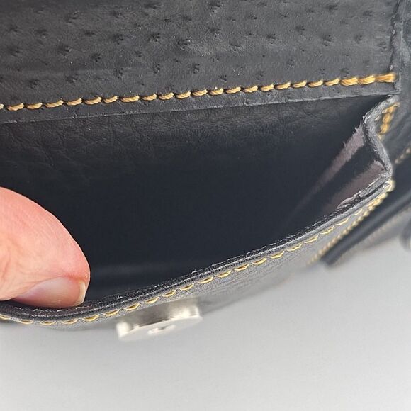 D’Luciano Moda Mexico Black Leather Shoulder Bag - Picture 8 of 10